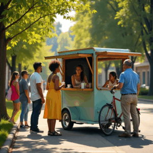 side hustle idea coffee bike